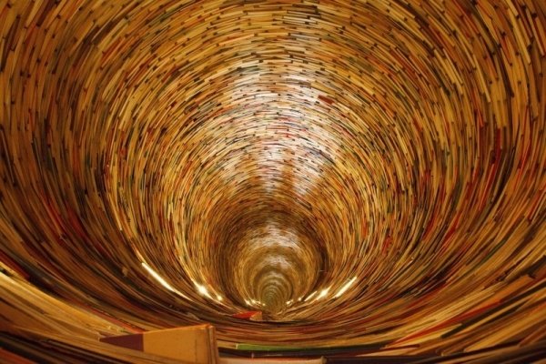 circulo abstracto de libros